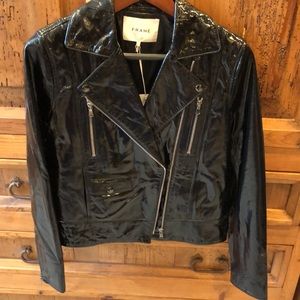 NEW FRAME SLICK LAMB LEATHER MOTO JACKET